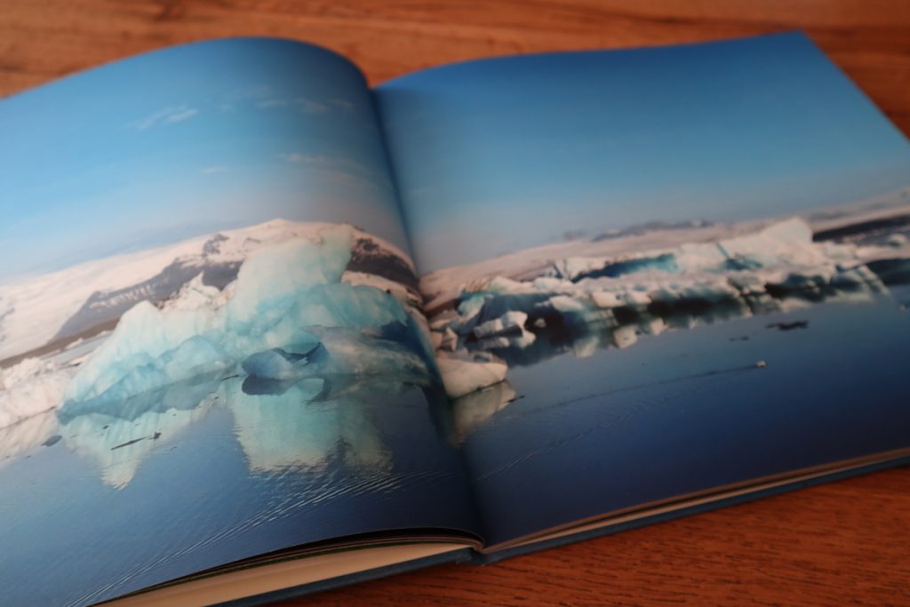 Fotobuch Doppelseite Panorama Eisbucht